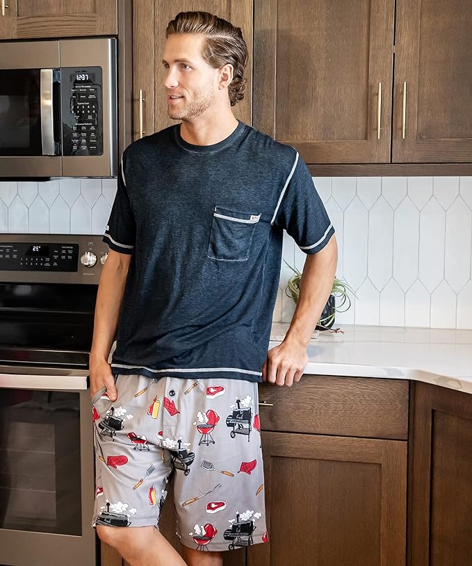 Lazy One Pajama Shorts for Men, Men's Pajama Bottoms, Sleepwear