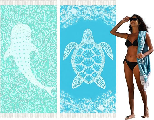 Thin Turkish Beach Towel Lightweight Quick Dry Absorbent Cotton Bathroom Bath Pool Swim Towels Extra Large Oversized Sand Free Beach Accessories Essentials Cloud Gifts for Adult