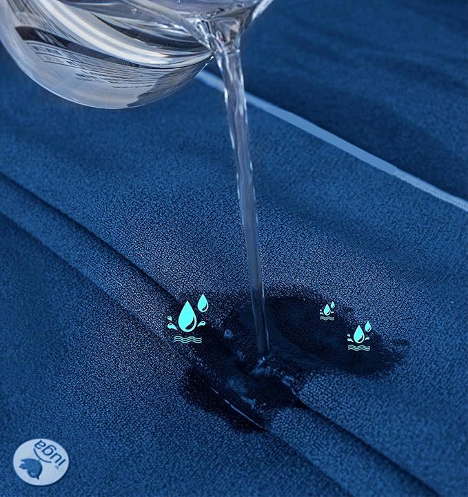 IUGA Yoga Towel for Hot Yoga Non Slip Extra Thick Yoga Mat Towel + Hand Towel 2in1 Set with Corner Pockets Super Absorbent and Quick Dry Hot Yoga Towel