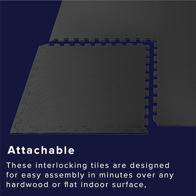 We Sell Mats – ½ Inch Thickness Multipurpose EVA Foam Floor Tiles – Interlocking Floor Mat for Indoor Gym, Playroom, and Home Use