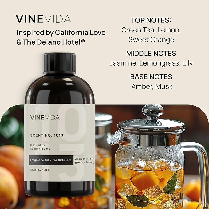 VINEVIDA (128oz) Hotel Fragrance Collection Diffuser Oil - Hotel Scents Diffusers for Home - Cold Air Diffuser Oil - Hotel Scent Essential Oil - Scent No.1013 Inspired by The Delano Hotel