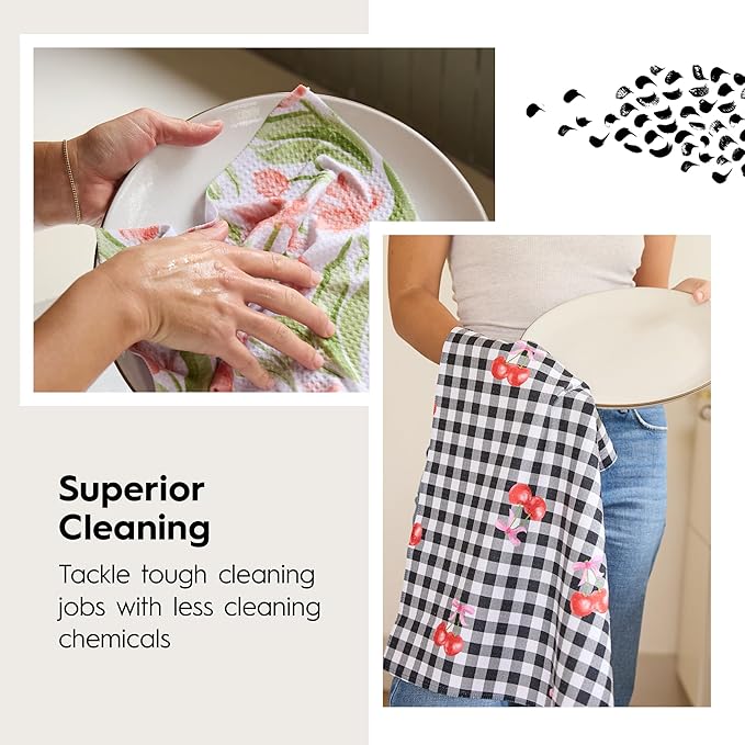 GEOMETRY Spring Kitchen Towels - Quick Dry Microfiber Cloth Spring & Summer Dish Towels for Kitchen Drying - Premium Quick Dry Towel - Sandy, 18" x 30" - 1-Pack