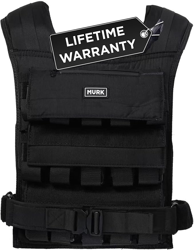 MVRK Weighted Vest Men 15lbs | 25lbs | 35lbs | 45lbs | 65lbs | 80lbs | 100lbs - Weighted Workout Vest With Removable Iron Weights, Heavy Duty Weighted Exercise Vest For Functional Training & Calisthenics - Weight Vest for Men