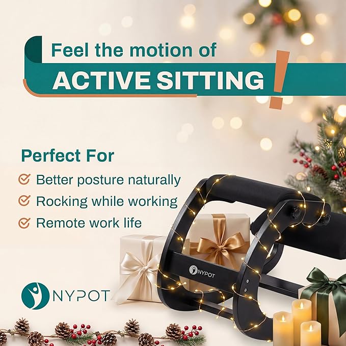 NYPOT Ergonomic Kneeling Chair with Adjustable Seats - Knee Chair for Posture Correction & Kneel Rocking Stool for Desk - Back Pain Relief for Home and Office, Supports 250 pounds - 5 Years Warranty