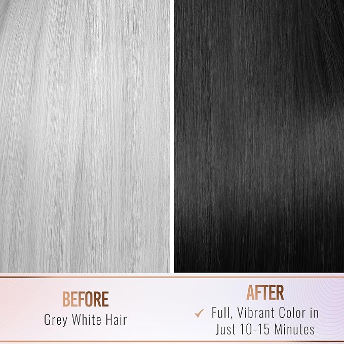 Herbishh Black Shampoo for Gray Hair, Hair Dye Shampoo 3 in 1, 100% Grey Coverage, Instant Permanent Shampoo for Men & Women, Long-lasting & Travel-friendly, Ammonia-free, 30 ml (Pack of 5)