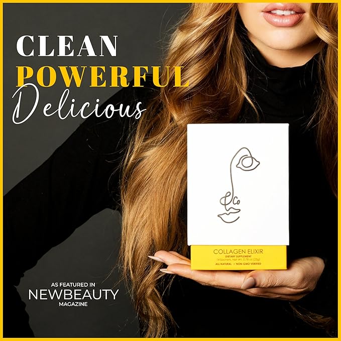 LEMON & CO. Liquid Collagen for Women | Lemon Collagen Water Mix with 5000mg Marine Collagen Peptides, Organic Lemons & Vitamin C | Daily Elixir for Skin, Nails, Hair, Gut | No Preservatives, No Sugar