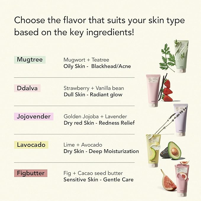 Whipped Korean Skincare Face Wash, Extra Deep Moisturizing Vegan Cream Facial Cleanser for Dry Skin with Niacinamide, Hyaluronic Acid, Ceramide, Lime & Avocado, Doubles as a Face Mask, 4.5 oz