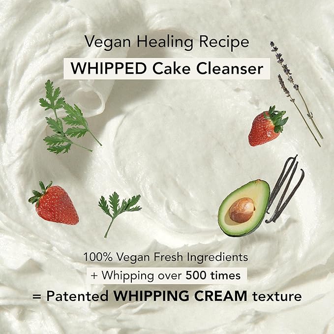 WHIPPED Cream Facial Cleanser Muhwabutter - Fig & Cacao Butter Face Wash - For Dry Sensitive Skin, Moisturizing & Skin Barrier Care, Niacinamide, Ceramides, Vegan Korean Skincare, 6.76 fl. oz