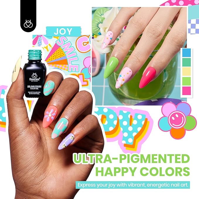 Beetles Winter Gel Nail Polish Set - Emotional Spectrum 69PCS 60 Colors Gel Polish Kit Base Coat Glossy & Matte Top Coat UV Led Soak off Collection Brown Red Black Nude White Christmas Gifts for Women