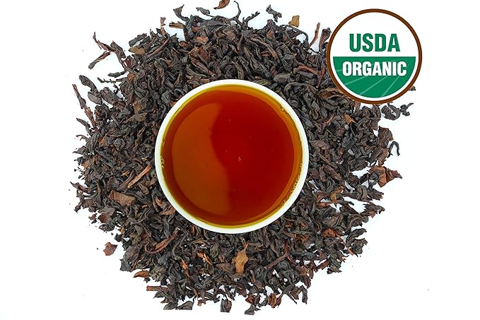 Earl Grey Tea, FLORAL & CITRUSY, Natural Bergamot Flavor Blended with ORGANIC Loose Leaf Tea, 110+ Cups, 8oz, ORGANIC CEYLON, OP Grade Tea, U.S.A Processed & Quality Control
