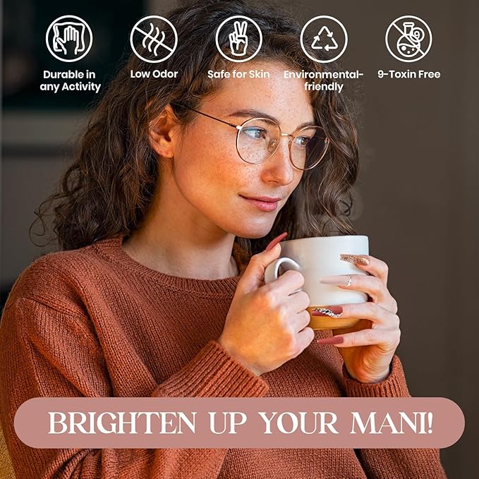 Beetles Brown Gel Nail Polish - 6 Colors Burgundy Brown Neutral Grey Plum Gel Polish Set, Soak Off UV LED Nail Colors for Winter Manicure Gift for Women