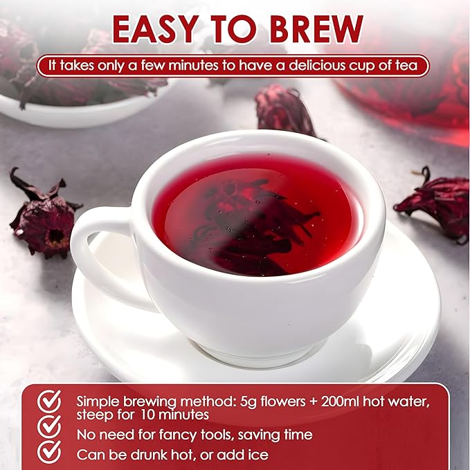 NhatAnhFarm, Dried Hibiscus. 100gr Natural Dried Hibiscus, 100% Natural & Pure, Sugar/Caffeine/Gluten Free. The Perfect Ingredient For Making Tea, Baking, And Effective Deodorizing