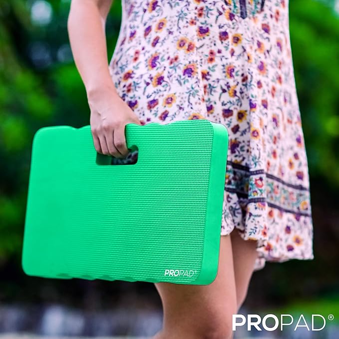 Thick Kneeling Pads, Garden Kneeler for Gardening, Bath Kneeler for Baby Bath, Kneeling Mat for Yoga, Knee Pad for Work, Floor Foam Pad, Extra Large (XL) 18 x 11 x 1.5 Inches, Green (Pack of 2)