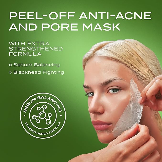 Derma Pure Clear Wrapping Mask – Peel-Off Anti-Acne & Pore Mask with AHA, BHA & Niacinamide, Sebum Balancing & Blackhead Care, Dermatologically Tested, 70 ml