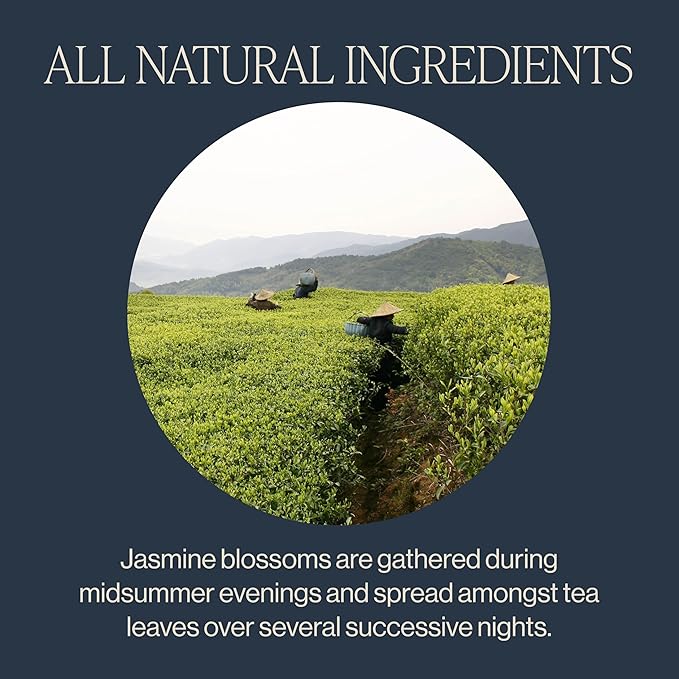 Rishi Tea Jasmine Pearls Green Tea - Caffeinated Loose Leaf, Hand-Rolled with Floral Aroma & Taste - 4 Ounces, 10+ Servings