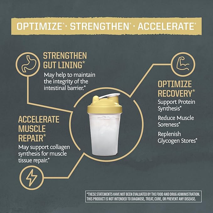 L-Glutamine Powder Glutamine Supplement Support Muscle Recovery Gut Health Support Reduce Soreness Amino Acids Boost Protein Synthesis Accelerates Recovery Post-Workout 100 Servings Unflavored