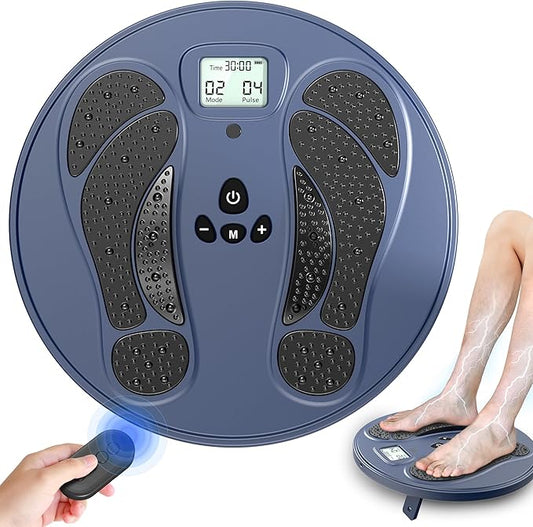 Rechargeable Foot Massager for Neuropathy, TENS & EMS Circulation Stimulator with Remote Control, 50 Intensities – Foot Leg Massager for Circulation and Pain Relief