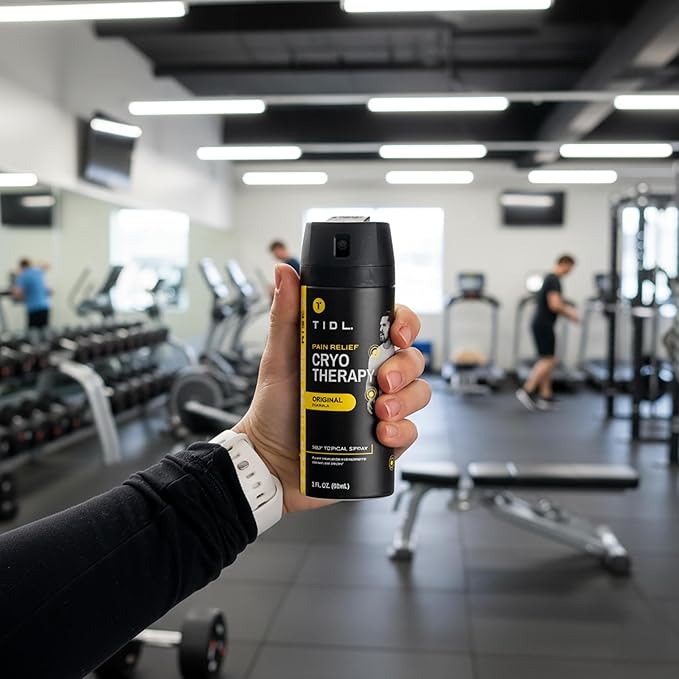 TIDL Plant Powered Cryotherapy Spray & Performance Cream Set – Post-Workout Full Body Recovery Spray (3.4oz) & Cream (3oz) – Muscle & Joint Pain Relief – Organic Plant-Based Formula