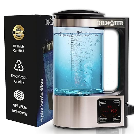 HydroPitcher | 68 Oz Hydrogen Water Pitcher - BPA Free Rich Hydrogen Water Generator - Electrolysis Jug with SPE/PEM Technology Hydrogen Water Machine | Chlorine Free Large Hydrogen Water Bottle