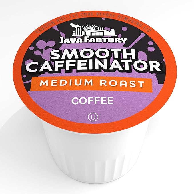 Java Factory Medium Roast Coffee Pods Compatible with K Cup Brewers Including 2.0, Smooth Caffeinator, 80 Count