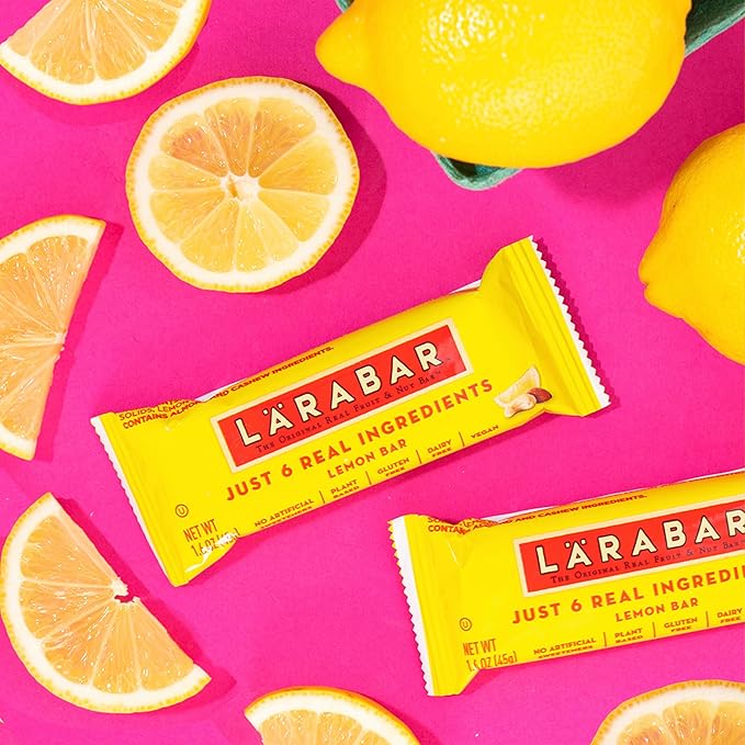 Larabar Lemon Bar Fruit and Nut Bars, Gluten Free and Vegan, 19.2 oz, 12 Ct
