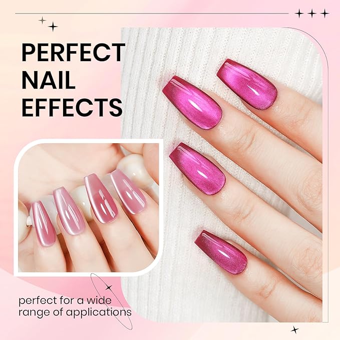 12 Colors Magnetic Nail Polish Gel Nude Series Moonlight Cat Eye Gel Nail Polish with Magnet Soak Off UV Manicure Gift for Women Girls