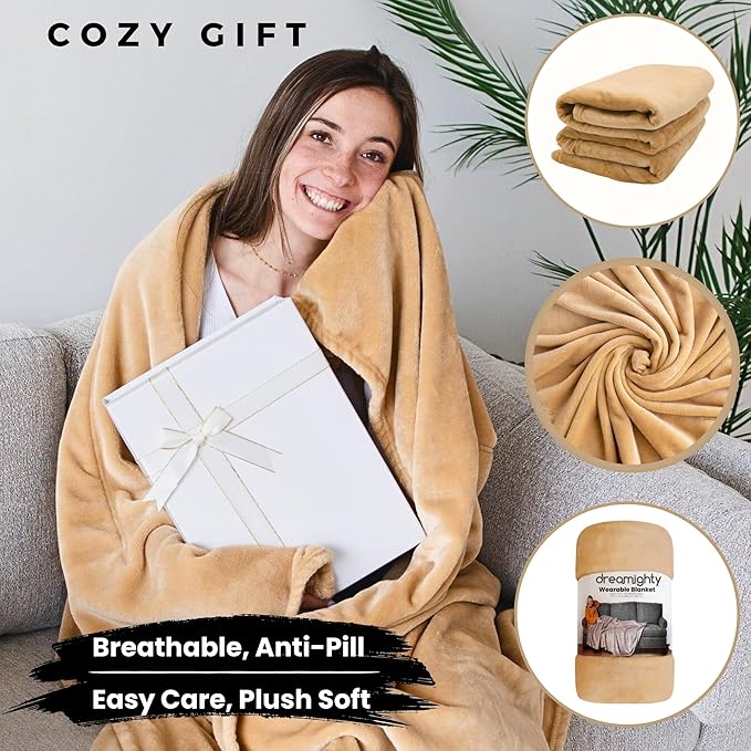 Wearable Blankets for Women, Adult Wearable Blanket Men, Top Christmas Gifts for Women, Wife Birthday Gift Ideas