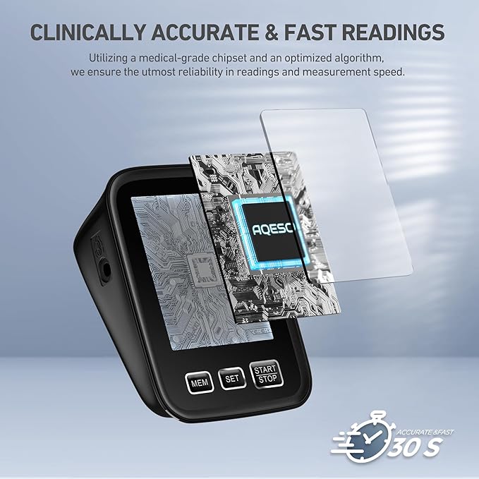 Blood Pressure Machine for Home Use - 3 Size Cuffs, Small 7"-9", Medium/Large 9"-17" and XL Extra Large 13"-21", Accurate Digital Automatic Upper Arm BP Monitor, Large Backlit Display, 3-User Mode