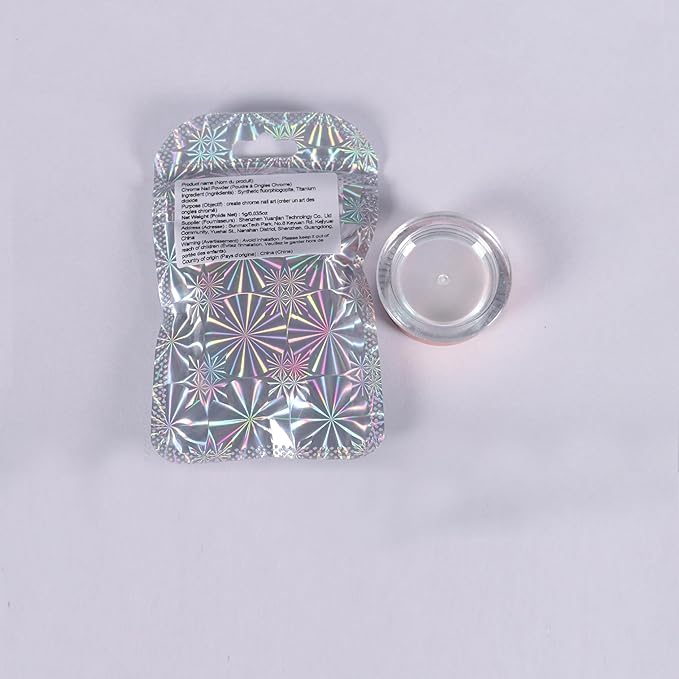 Laza Chameleon Pearl Chrome Nail Powder, Glazed Donut Metallic Mirror Effect Pigment, Iridescent Aurora Nail Glitter Holographic Fairy Dust Nail Art Supplies Nail Techs, Resin Craft – Mermaid Legend