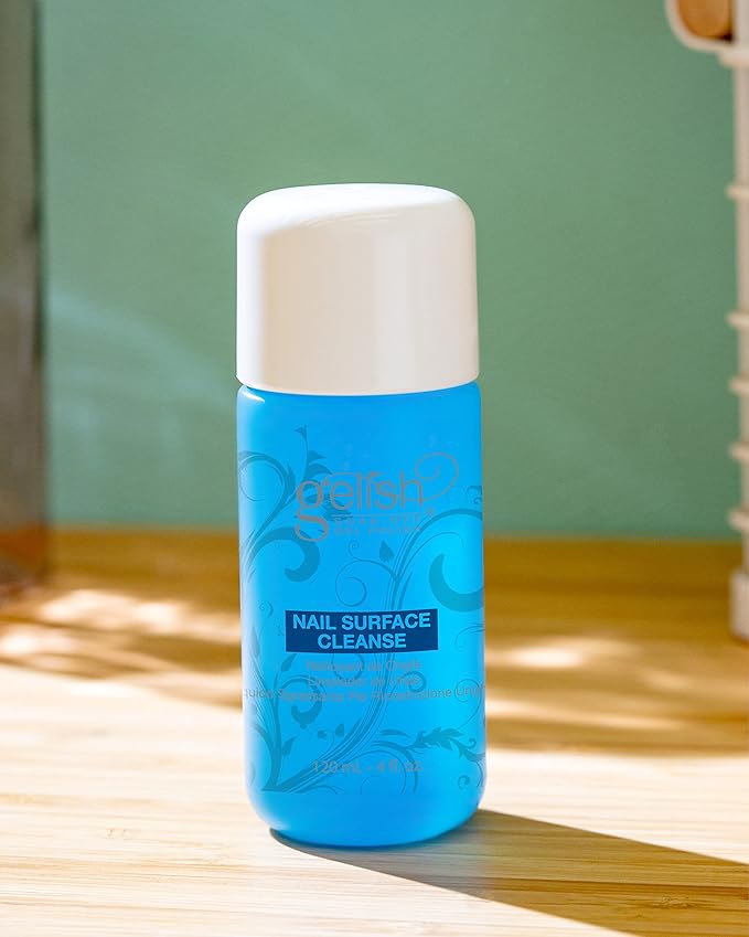 Gelish Nail Surface Cleanse – Gel Top Coat Nail Cleaner, Removes Tacky Residue, High-Shine Finish, Skin-Safe Formula, Smooth & Glossy Results for Perfect Manicure (4 Fl Oz)