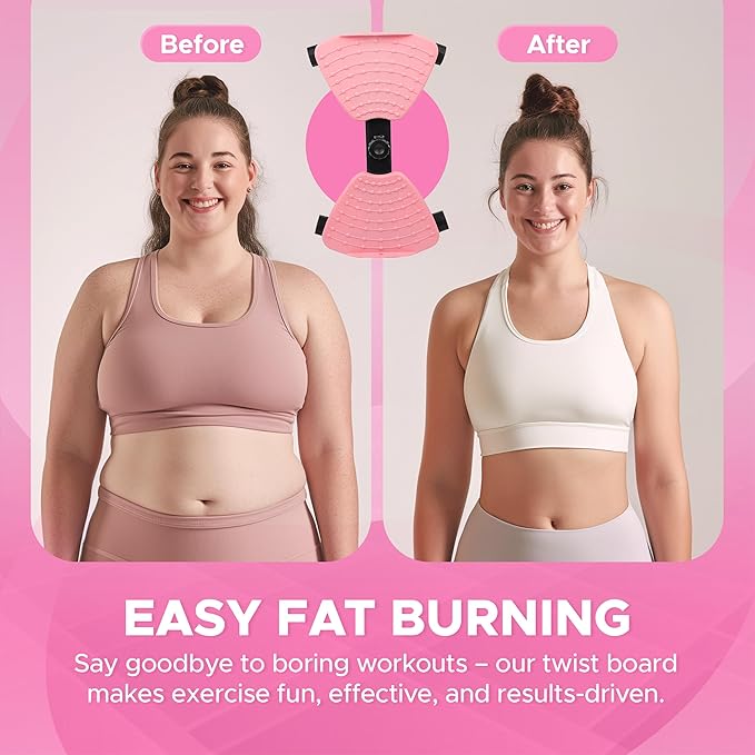 Waist Twister Machine Fitness Tool – Abs Workout Machine for Toning & Core Training | Noiseless Ab Exercise Equipment | Anti-Slip Core Workout Equipment with Storage Bag | Ab Trainer for Women