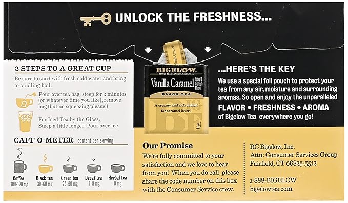 Bigelow Vanilla Caramel Black Tea (20 Teabags)