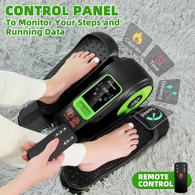 ANCHEER Under Desk Elliptical Machine, Ellipse Leg Exerciser for Seniors with 12 Adjustable Speeds, Quiet & Portable Electric Seated Pedal Exerciser with Remote Control