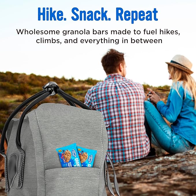 Cooper Street Blueberry Pomegranate Granola Bakes (12 bars) - Individually Wrapped Soft and Chewy Breakfast Granola Bars - Nut, Dairy & Soy Free - Great As Kids Snacks For School, Hiking Or Lunchbreak