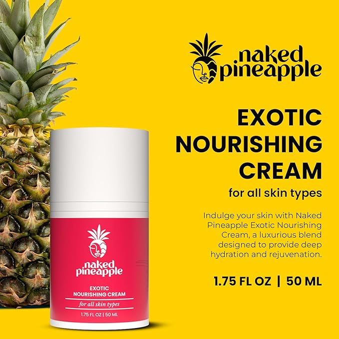Exotic Nourishing Cream - Rich Enzyme Blend with Vitamin C for Moisturization, Fine Lines, Wrinkles, Elasticity & Hydration - 2oz