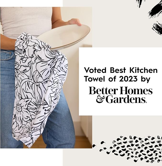 GEOMETRY Bar Towels for Kitchen Premium Towels for Cleaning Dishes & Glassware - Absorbent & Fast Drying Kitchen Towels - Star Spangled, 12" x 14" - 1-Piece