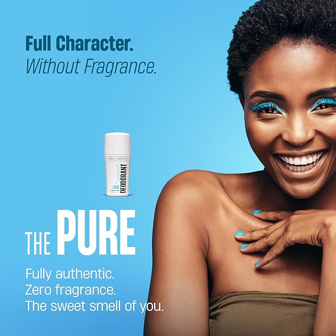 Bali Secrets Natural Deodorant for Women & Men. Fragrance Free. Unscented. Clean Formula for Sensitive Skin. Strong & Reliable Odor Protection. No Synthetic Aluminum. Organic & Vegan [THE PURE]