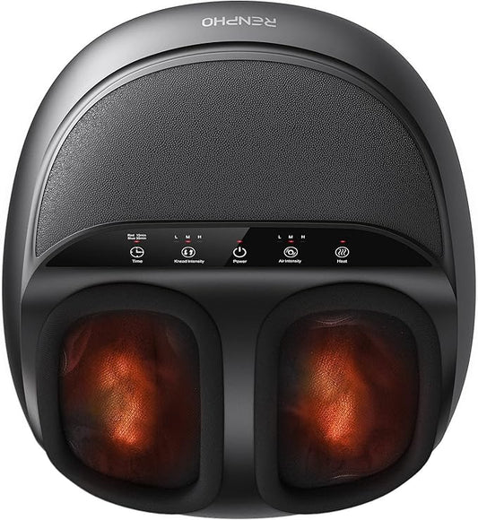 RENPHO Foot Massager Machine [2025 Upgraded], Shiatsu Foot Massager with Heat, Plantar Fasciitis Massager, True Feet Massage, Birthday Gifts for Women Mom Men Dad, Fits Up to Size 13