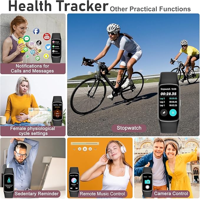 Fitness Tracker with 24/7 Heart Rate, Blood Oxygen, Sleep Tracker, 1.47''Waterproof Fitness Watch, Activity Tracker with Step Tracker for Women Men