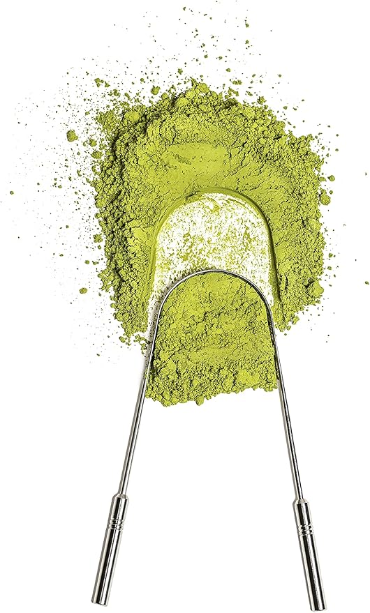 Terra & Co. Gentle Green Oil Pulling and Tongue Scraper | with Hydroxyapatite for Strong Enamel, Healthy Gums | Reduce Bad Breath