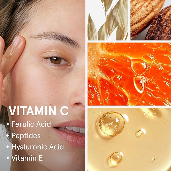 iRestore Vitamin C Brightening Serum – Anti Aging Face Serum with 15% Ascorbic Acid, Vitamin E, Ferulic Acid, Peptide Complex & Hyaluronic Acid (Pack of 1)