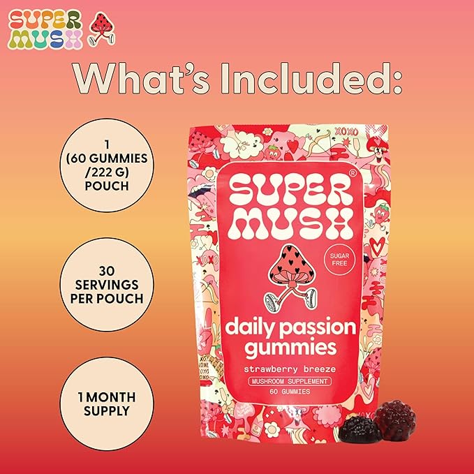 Horny Goat Weed Gummies - Horny Goatweed for Men & Women with Cordyceps, Reishi & Maca Root - Maximize Blood Flow, Ignite Feel-Good Vibes & Lasting Energy