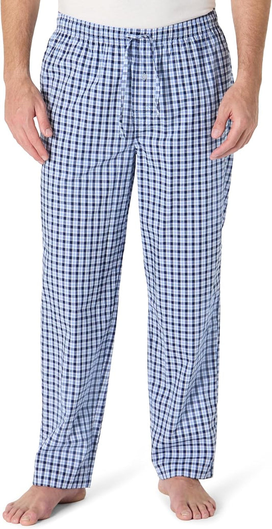 Amazon Essentials Mens Straight-Fit Woven Pajama Pant with Pockets