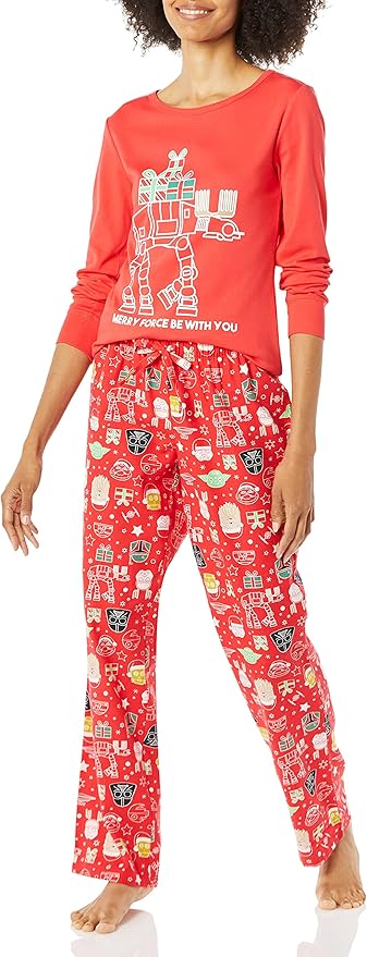 Amazon Essentials Disney | Marvel | Star Wars Women's Flannel Pajama Sleep Sets