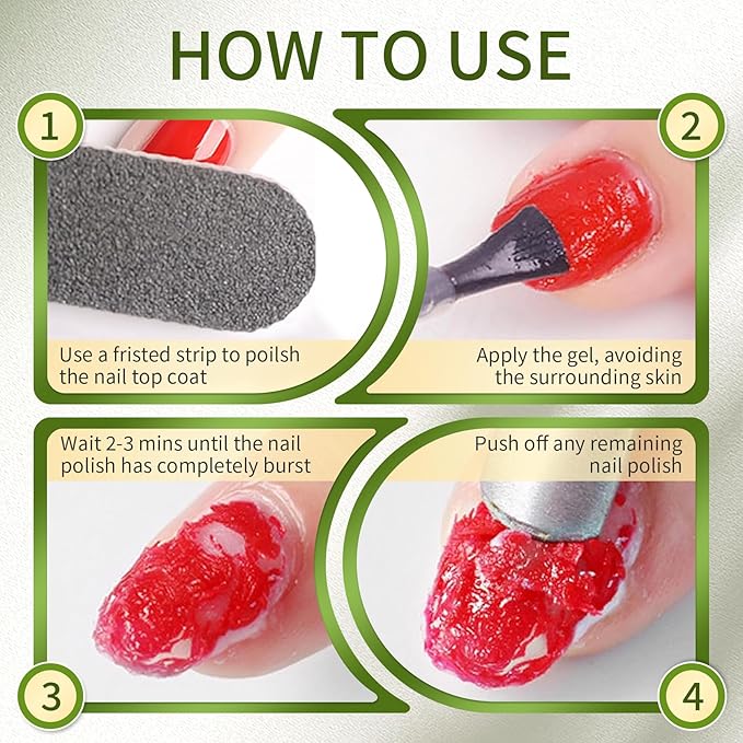 Gel Nail Remover,3PCS Magic Gel Remover for Nails,Professional Gel Polish Remover,No Need to Soak or Wrap,Quickly and Easily removedor de gel para uñas - 15ml