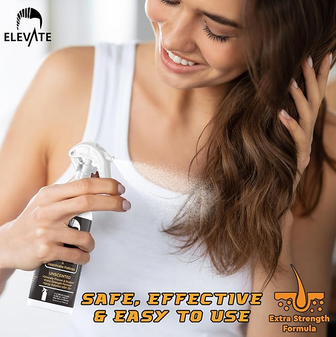 Elevate Hair Regrowth Treatment 5% Minoxidil Spray - Extra Strength Formula Professional Treatment for Hair Loss and Thinning for Regrowth - Stimulate Follicles for Men and Women 1 Month Supply