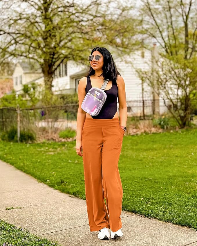 G4Free Yoga Pants Women Wide Leg Pants with Pockets High Waist Stretch Dress Casual Sweatpants Petite/Regular/Tall