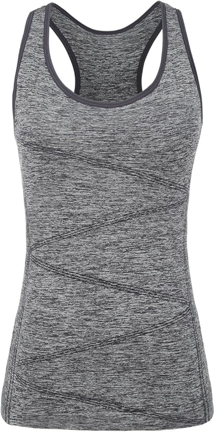 Disbest Yoga Tank Top, Women's Performance Stretchy Quick Dry Sports Workout Running Top Vest with Removable Pads