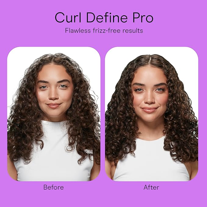 Conair Curl Define Pro Detangler Brush for Curly Hair, Dual-Vent Design with Continuous Grooves, Mixed Bristles for Frizz-Free Detangling, Smoothing, and Curl Definition