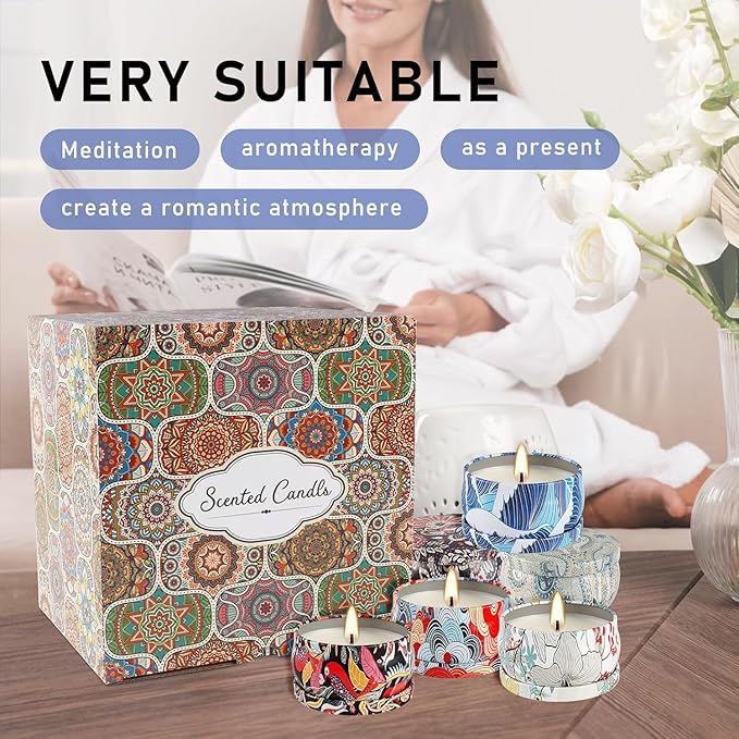 Set 36Pack Scented Candles Gifts Soy Wax Travel Tin Jar Candles for Home 2.5 OZ jar Candles for Mom for Christmas Candles, Birthday, Thanksgiving, Mother's Day,Aromatherapy